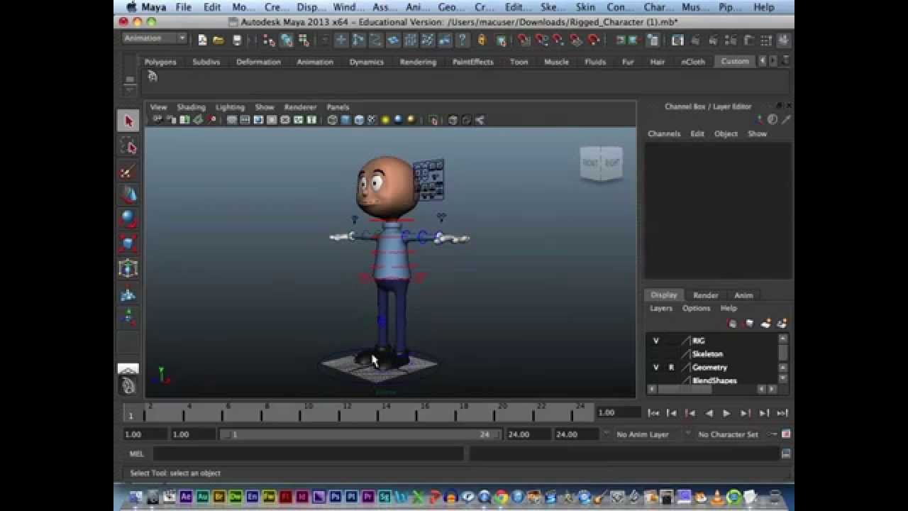 Maya 3D Animation Tutorial - Walk Cycle - YouTube