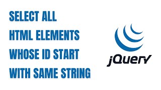 jQuery Select All HTML Elements Whose ID Start With Same String | HowToCodeSchool.com