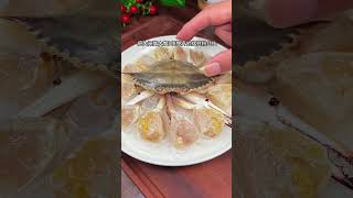 Steamed swimming crab with vermicelli #Gourmet delicious #Portrait crab