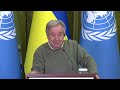 Володимир Зеленський та Антоніу Гутерріш зробили заяви для ЗМІ за підсумками зустрічі