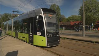 Poland, Gorzów Wielkopolski, tram 3 ride from Stilon to Rondo Solidarności