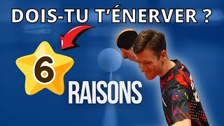 6 Bonnes Raisons de T’énerver Pour Être Plus Performant au Tennis De Table !