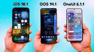 MEGA ANIMATION TEST⚡OxygenOS 14.1 vs iOS 18.1 vs OneUI 6.1.1🔥 Who is the Animation KING👑