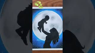 How to draw Mother's day drawing easy with Oil Pastel | Oil Pastel Drawing Easy #shorts
