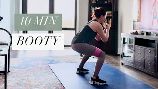 10 MIN BOOTY WORKOUT - Resistance Band, At Home, Glute Activation