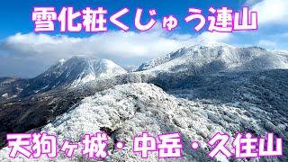 【登山】 雪化粧 くじゅう連山 天狗ヶ岳・中岳・九住山