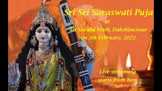 Sri Sri Saraswati Puja at Sri Sarada Math, Dakshineswar on 5th February 2022