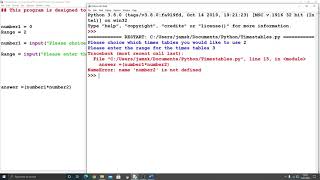 Python Challenge 4 -Times tables generator Guide video