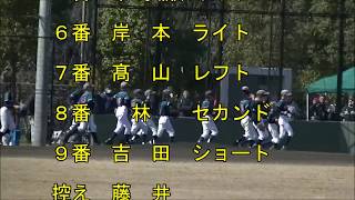 2018.2.18第３８回卒団記念軟式野球大会　三位決定戦　ダイジェスト　東太田イーグルスｖｓ郡山フレンズ