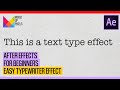 Adobe After Effects for beginners - Easy Typewriter Text Effect