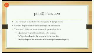 Class 8th Chapter 7 Review Python