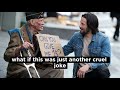 disable homeless veteran asks keanu reeves