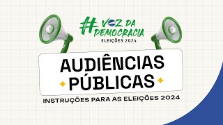Audiência pública sobre as resoluções das Eleições 2024 – 24/01/2024