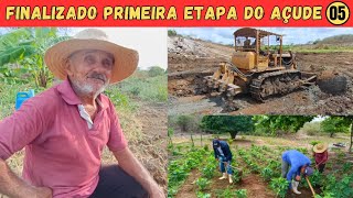 🚜 PRIMEIRA ETAPA DO AÇUDE FINALIZADO VEJAM SÓ COMO TÁ FICANDO +LIMPEZA DO FEIJÃO E MILHO 🌽