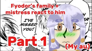 Fyodor’s family + past mistress react to him | Part 1 | My au |