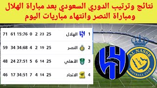 ترتيب الدوري السعودي بعد فوز الهلال نتائج مباريات دوري روشن السعودي اليوم