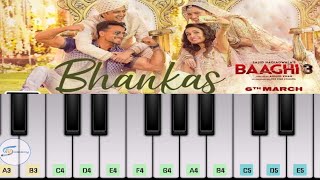 Bhankas Song ( Baaghi 3 ) Easy Piano Cover | Ek Ankh Maru To Instrumental Cover | Keyboard Lesson