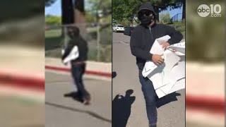 'Concerned' Masked man steals pro-women signs from Rocklin high school students amid protest