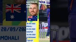 India vs Australia T20I Series starting from 20th Sep, Schedule and Squad