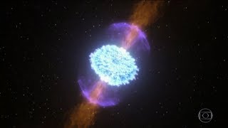 Cientistas conseguem pela primeira vez, ver e ouvir a colisão de duas estrelas.