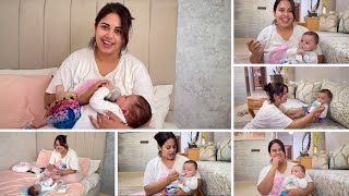 أول مرة غادي نوكل ياسر 🥹 روتيني اليومي مع ولدي 🤱🏻😍