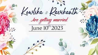 KOWLIKA AND RAVIKANTH REDDY II WEDDING II LIVE