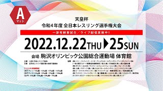 22日Aマット　令和4年度「天皇杯」全日本レスリング選手権大会