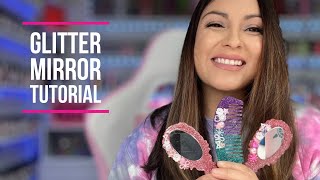 How to make a glitter UV resin mirror