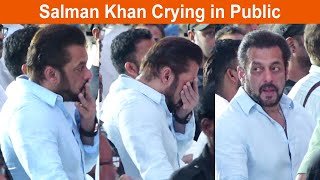 Salman Khan Crying in Public outside Satish Kaushik House