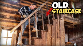 Journey into the Unknown: Removing an Old Staircase in an Abandoned Cabin