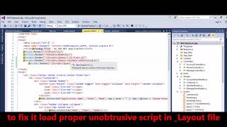 MVC - Fix Error - JavaScript runtime error Unable to set property unobtrusive