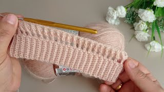 Sadece 2 sıra! çok basit model Tığ işi yelek etol şal modeli✔️ Crochet stitch Стежок крючком