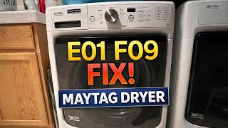 MAYTAG WASHER CODE - F09 E01 OR F03 E01 EASY DIY FIX - Washing Machine Not Draining - Whirlpool - GE