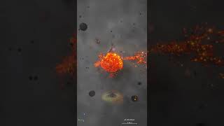 What if 100 asteroids collided? #spacesim#universe#space#cosmos#astronomy#science#nasa#simulation