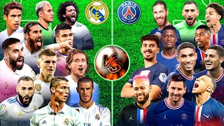 2023 PSG VS 2017 RMA (Messi, Neymar, Mbappe, Ronaldo, Benzema, Bale, Modric, Ramos, Veratti)