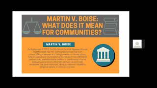ACS Bay Area: Homelessness and COVID-19 - Martin v. Boise and Policy Responses to COVID-19