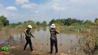 🐠EP.308 วิ่งกันทั้งวัน มันคืออะไร 🤔เอาเหยื่อหลิว ไปลงงานหน้าดิน😱จะเป็นยังไง #Fishingmoshi #บันโจ