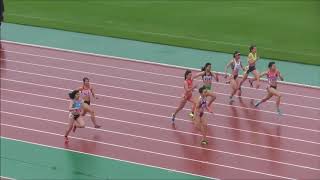 女子100m_準決勝2組_第71回北海道高校陸上20180613