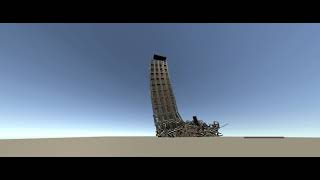 Skyscraper With Glass Windows Falls Down Almost Realistically (Unity + Physics)