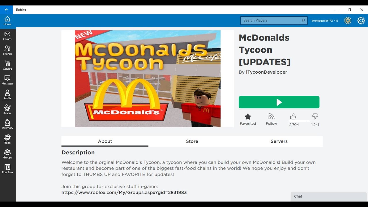 Playing Roblox McDonalds Tycoon - YouTube