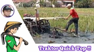 Selain Bertaburan Traktor Quick Top !! G-1000 Membajak sawah Tahap Awal Day #2