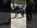 fedex driver schools kid at basketball after making delivery shorts