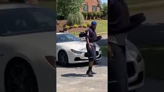 FedEx driver schools kid at basketball after making delivery #Shorts