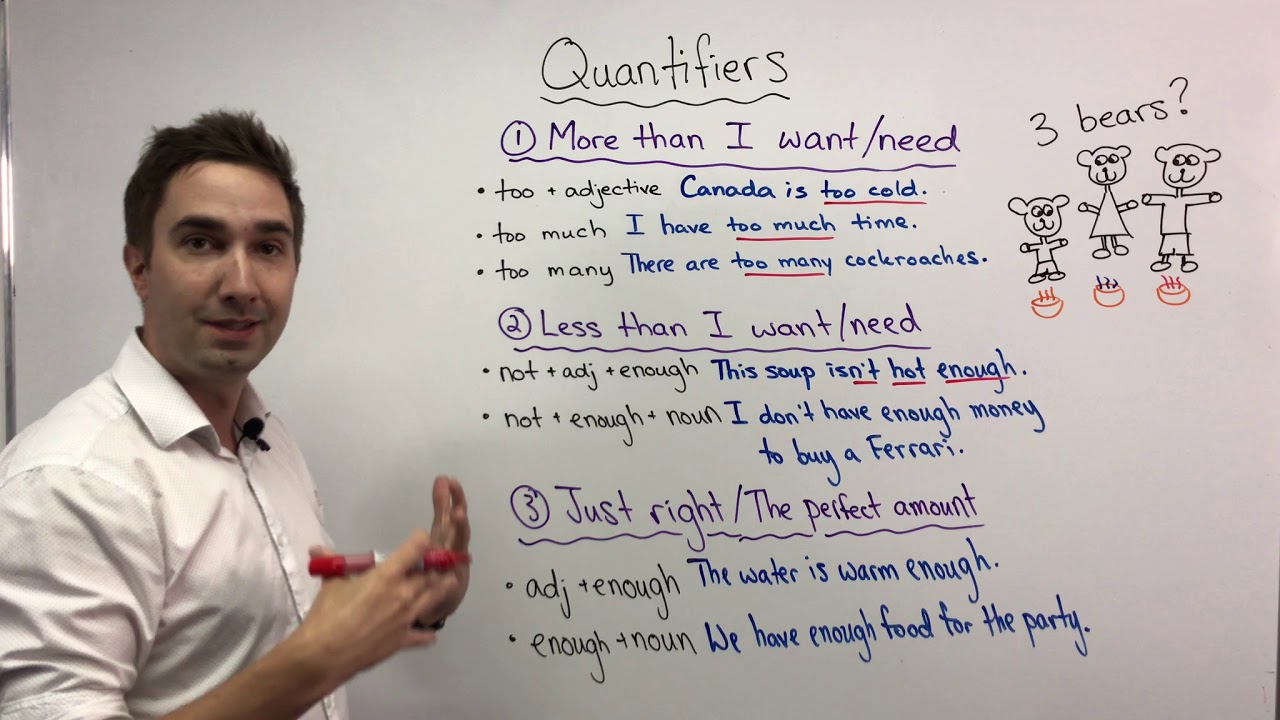 Quantifiers: Enough, Too Many, Too Much - YouTube