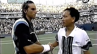 Patrick Rafter vs Michael Chang 1997 US Open SF Highlights