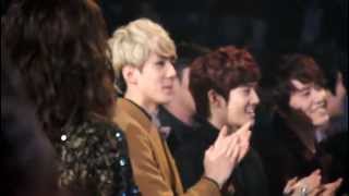 130131 EXO-K sehun Suho Kyuhyun SJ Gyuline artists seat @ Seoul Music Awards 2013 서울가요대상