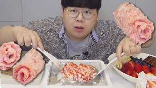 Ice Cream Rolls Mukbang!