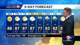 First Alert: Temps will near 90 degrees Wednesday