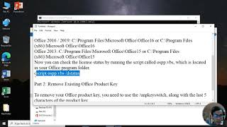How to Remove License / Product Key for Office 2019 / 2016 / 2013 Part1