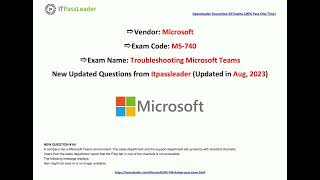 [Aug, 2023] Itpassleader MS-740 PDF Dumps and MS-740 Exam Questions (Q64-Q79)